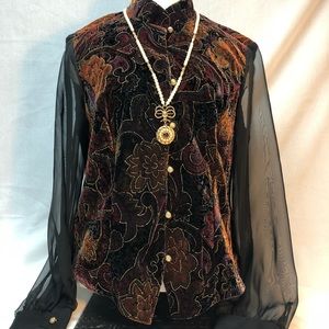 R&K Evening holiday Blouse Size 6